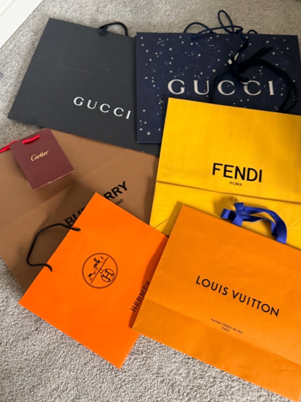 Mixed Designer Shopping Bag Lot of 7